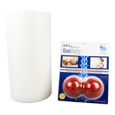 Mobility Kit - Regular - BakBalls (red, regular) and 12" white foam roller