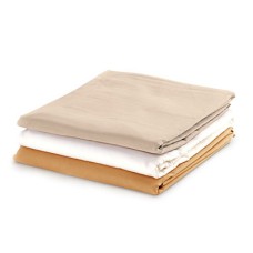 Flat Sheet - 63"W x 100"L - Cotton Polyester - Tan