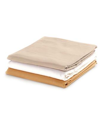Flat Sheet - 63"W x 100"L - Cotton Polyester - Tan