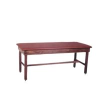 wooden treatment table - H-brace, upholstered, 72" L x 30" W x 30" H