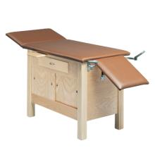 wooden exam table - enclosures, upholstered, 72" L x 24" W x 30" H, 3-section