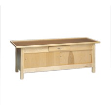 wooden treatment table - enclosures, raised rim top, 78" L x 30" W x 30" H