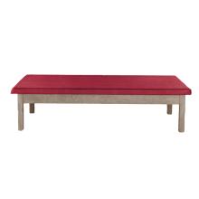 wooden platform table - fixed height, upholstered, 6' x 3' x 21"