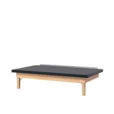 wooden platform table - wall mounted, folding, upholstered, 7' x 5' x 21"