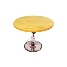CanDo Work Table, Circular, Hydraulic Hi-Low, 28" - 36" H, 36" diameter
