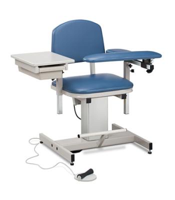 Clinton, Power Series Phlebotomy Chair, Padded Flip Arm, Drawer