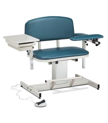 Clinton, Power Series Phlebotomy Chair, Extra-Wide, Padded Flip Arm, Drawer
