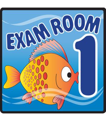 Clinton, Sign, Ocean Series, Exam Room 1 Sign
