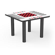 Table, Square Dura-Edge, Game Top, Steel-Legs, 36" x 36"
