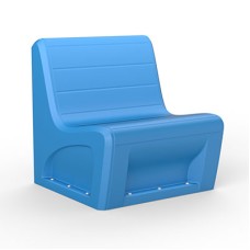 Sabre Chair-Floor Mount, Gangable, Blue Grey