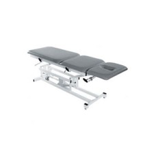 Tri W-G Treatment Table, Motorized Hi-Lo 3 section, fixed center, 27" x 76", w/ casters