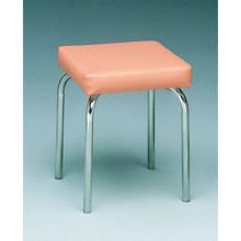 Stationary stool, no back, square top, 18" H, specify upholstery color