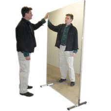 Glassless Mirror, Stationary with Stand, Vertical, 48" W x 96" H