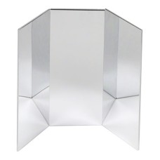 Glassless Mirror, Free-Standing, Triple Panel, 16" W x 48" H