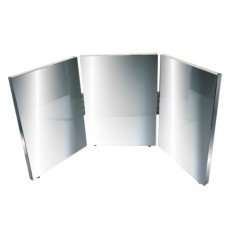 Glassless mirror, triple panel, 12" W x 16" H