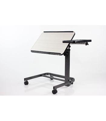 Acrobat Overbed Table, Adjustable Height, Tilt Top, White Birch