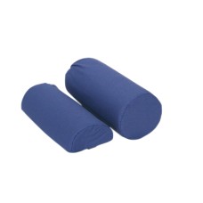 Roll Pillow - Full Round, with removable navy blue cotton/poly cover, 10.75" x 4.75"