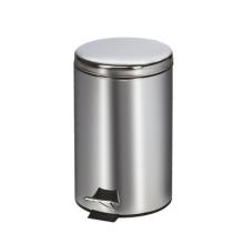 Clinton, Small Round Waste Receptacle. Stainless Steel, 13 Quart