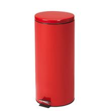Clinton, Small Round Waste Receptacle, Red, 32 Quart
