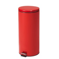 Clinton, Small Round Waste Receptacle, Red, 32 Quart