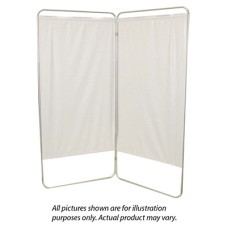 King size 3-Panel Privacy Screen - Yellow 4 mil vinyl, 85" W x 68" H extended, 31" W x 68" H x2.5" D folded