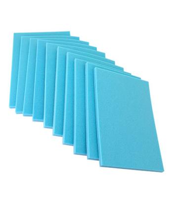 CanDo Memory Foam with PSA, Blue, 1/2" x  8" x 12", Pack of 10