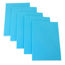 CanDo Memory Foam with PSA, Blue, 1/4" x  8" x 12", Pack of 5
