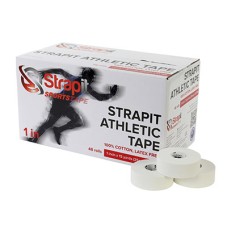 Strapit Athletic Tape - 1 inch (25mm) roll, box of 48