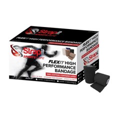 Flexit High Performance Bandage, 2 inch X 6 yard roll, case of  24 rolls, Black