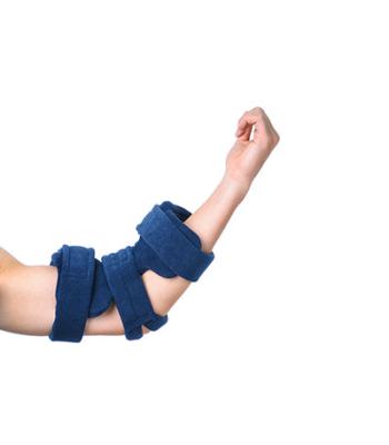Comfyprene Elbow Splint Orthosis with Neoprene Cover, Pediatric, Medium, Navy