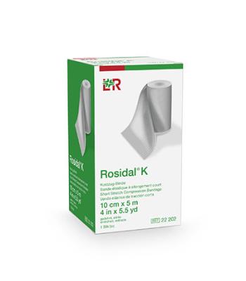 Rosidal K Short Stretch Elastic Bandage, 4 in x 5.5 yds (10 cm x 5 m)