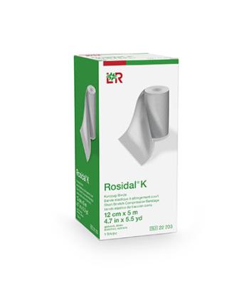 Rosidal K Short Stretch Elastic Bandage, 4.7 in x 5.5 yds (12 cm x 5 m), Case of 20