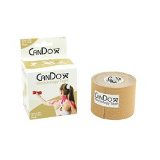 CanDo Kinesiology Tape, 2" x 16.5 ft, Beige, 10 Rolls