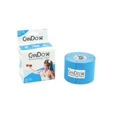 CanDo Kinesiology Tape, 2" x 16.5 ft, Blue, 1 Roll