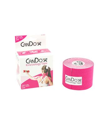 CanDo Kinesiology Tape, 2" x 16.5 ft, Pink, 10 Rolls