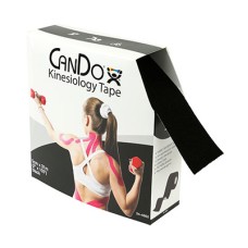 CanDo Kinesiology Tape, 2" x 103 ft, Black, 1 Roll
