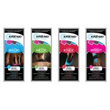Kinesio Tape pre-cuts, starter set (1 ea: low back, neck, shoulder, knee, wrist, and foot), 10/case