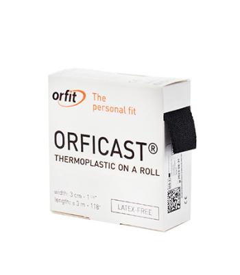 Orficast Thermoplastic Tape, 1" x 9', Black, Case of 12