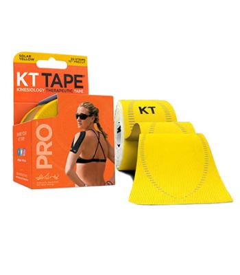 KT TAPE PRO, Precut 10" Strip (20 each), Solar Yellow