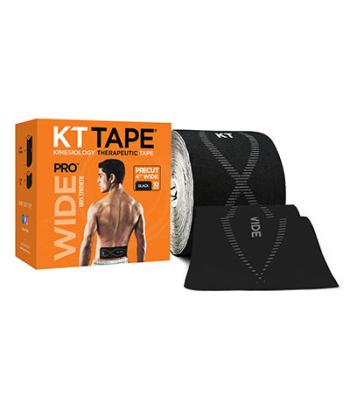 KT TAPE PRO Wide, Precut 10" Strip (75 each), Black