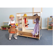 Mobile Dress-Up Center with Trays and Mirror