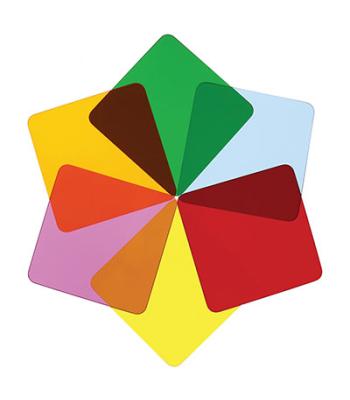 Color Wheel Squares, Set Of Six