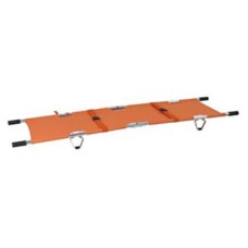 Folding Stretcher with Handles, Aluminum, Orange