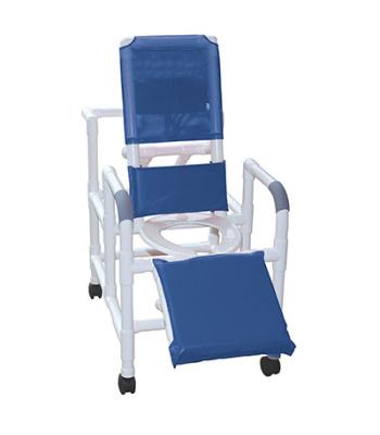 MJM International, reclining shower chair, deluxe elevated leg extension