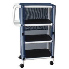 3-Shelf mini-linen cart with mesh or solid vinyl cover