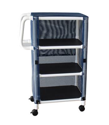 3-Shelf mini-linen cart with mesh or solid vinyl cover