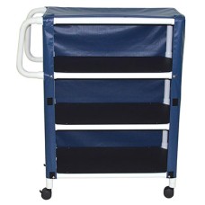 3-Shelf utility / linen cart with mesh or solid vinyl cover