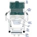 MJM International, Superior Shower Chair (18"), Dual Swing Away Armrests, Sliding Footrest, Soft Seat, Sq. Pail