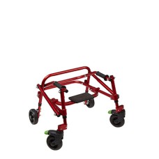 Klip Posterior walker, four wheeled with seat, red, size 1