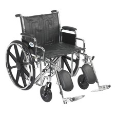 Sentra EC Heavy Duty Wheelchair, Detachable Desk Arms, Elevating Leg Rests, 22" Seat